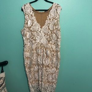 Charolotte Rouse Nude/Lace Dress 2XL